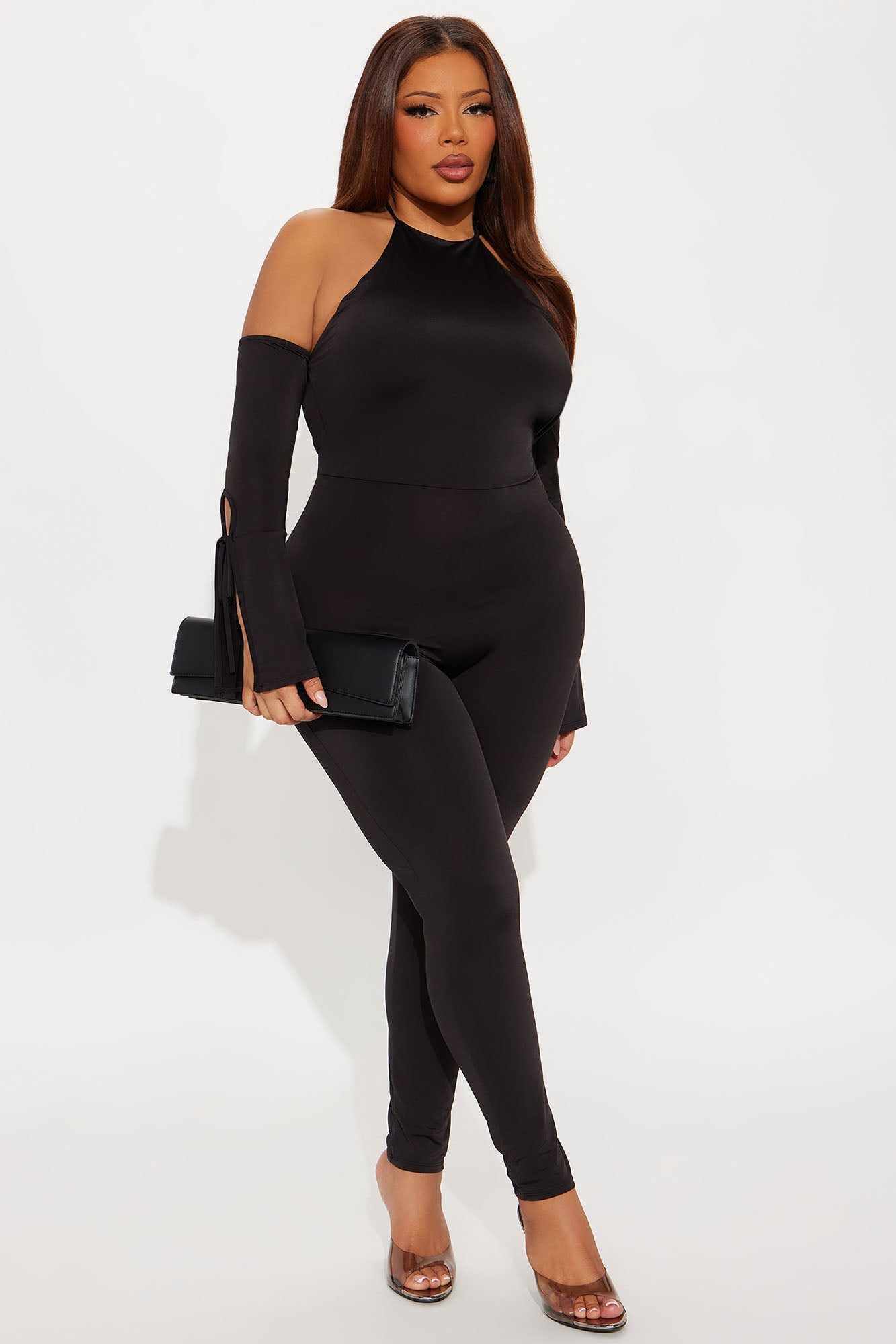 Carla Skinny Leg Jumpsuit - Black