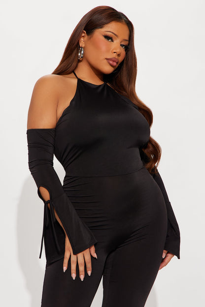 Carla Skinny Leg Jumpsuit - Black