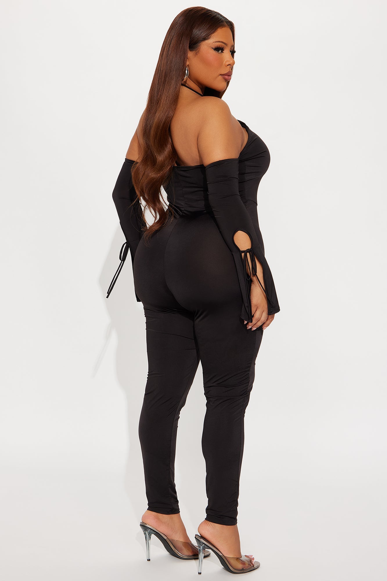 Carla Skinny Leg Jumpsuit - Black