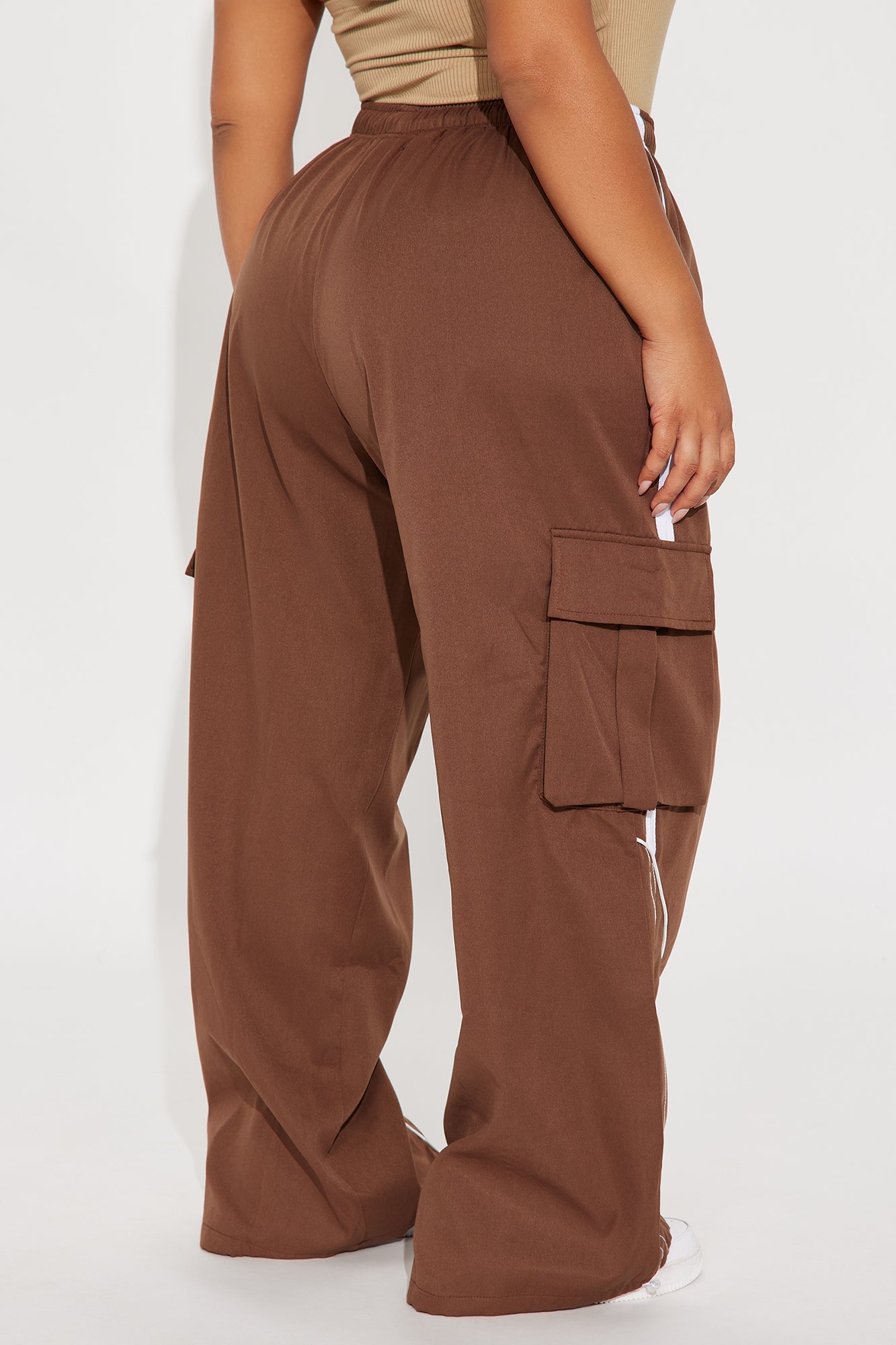 Get To Know Me Cargo Track Pant - Chocolate/Combo