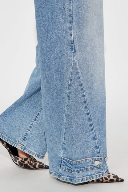 Williamsburg Wide Leg Denim Jeans - Light Blue Wash