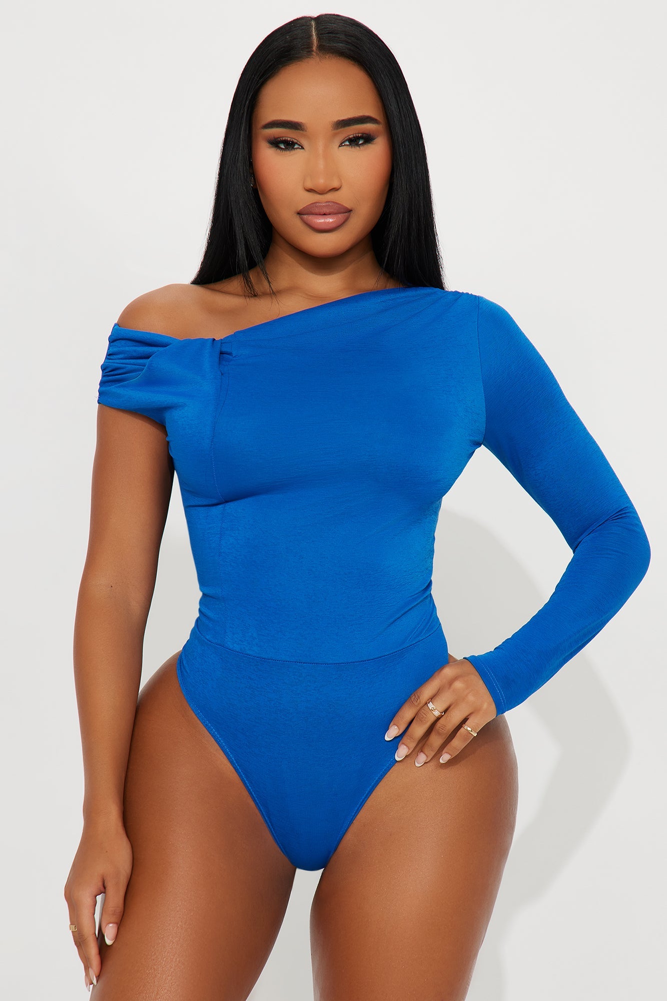 Remington Off Shoulder Bodysuit - Royal