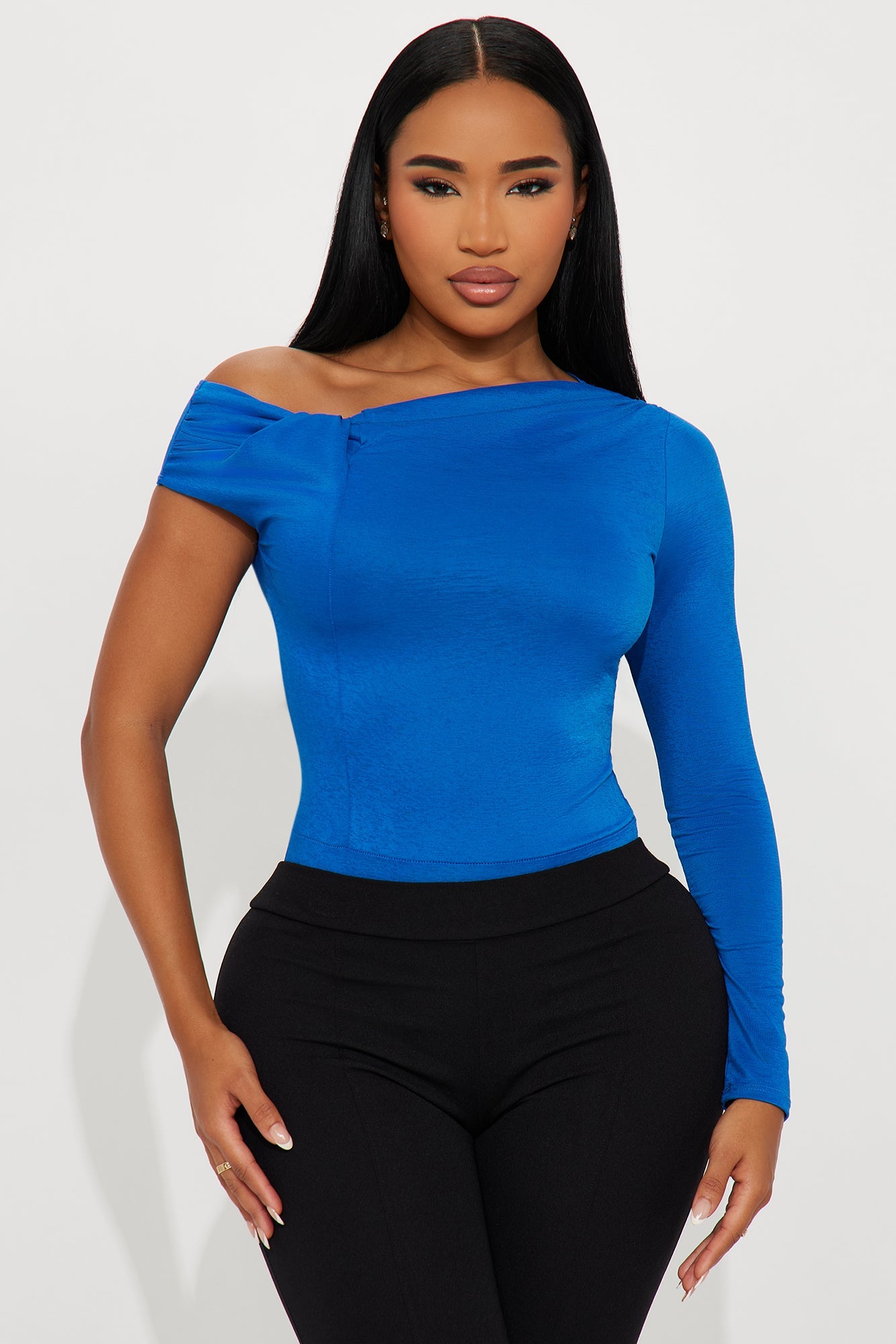 Remington Off Shoulder Bodysuit - Royal