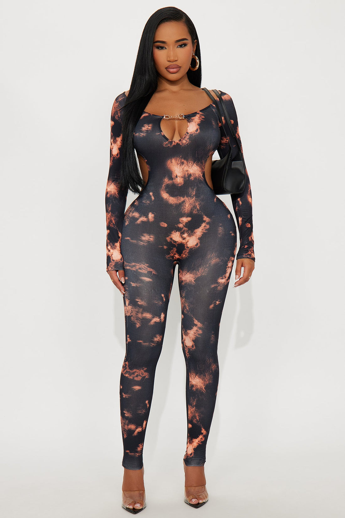 Naya Skinny Leg Jumpsuit - Black/combo