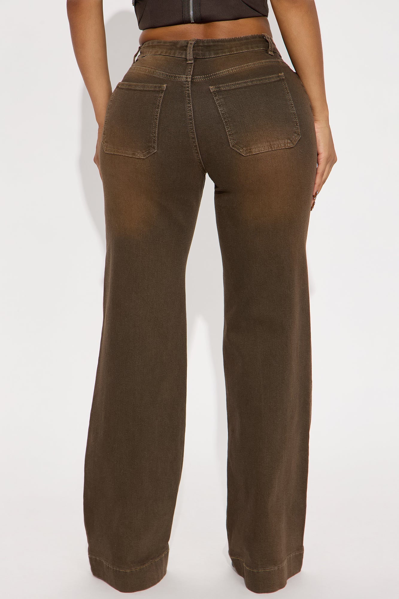 National Treasure Tinted Trouser Jeans - Brown