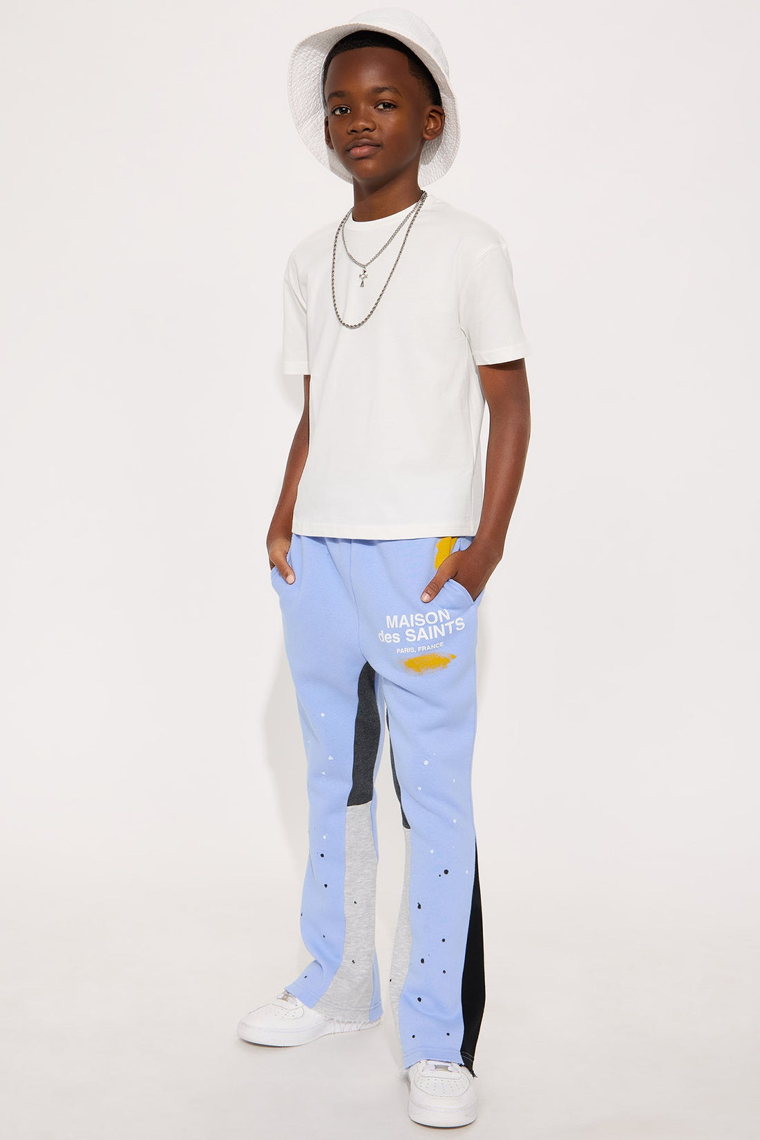 Mini Tyson Maison Des Saints Skinny Flare Sweatpants - Violet