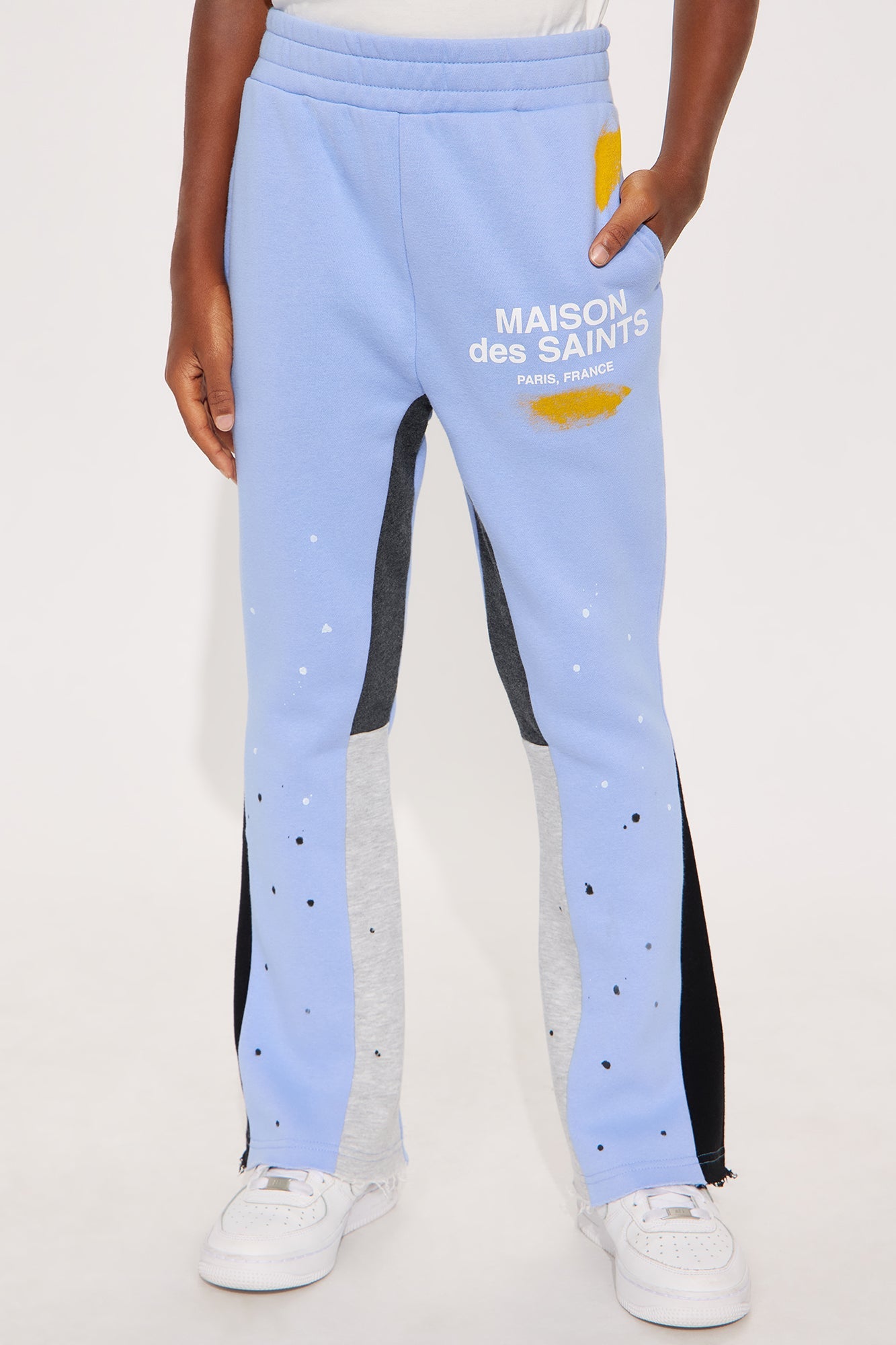 Mini Tyson Maison Des Saints Skinny Flare Sweatpants - Violet