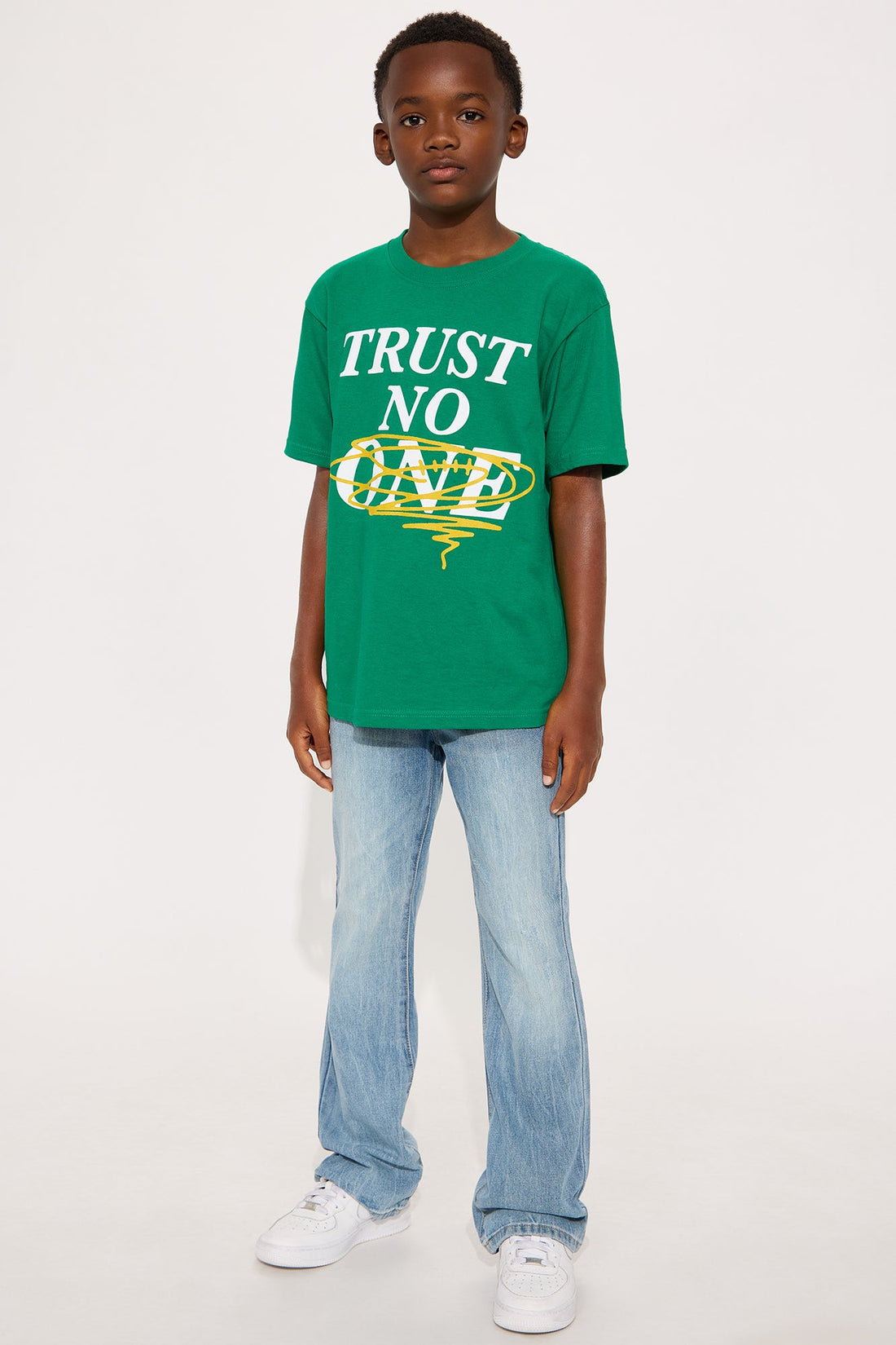 Mini Trust No One Ever Short Sleeve Tee - Kelly Green