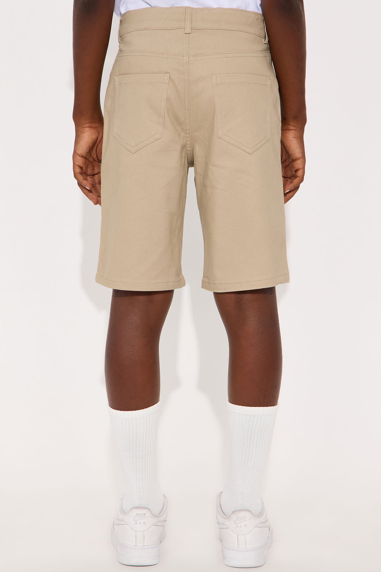 Mini Uniform Twill Shorts - Khaki