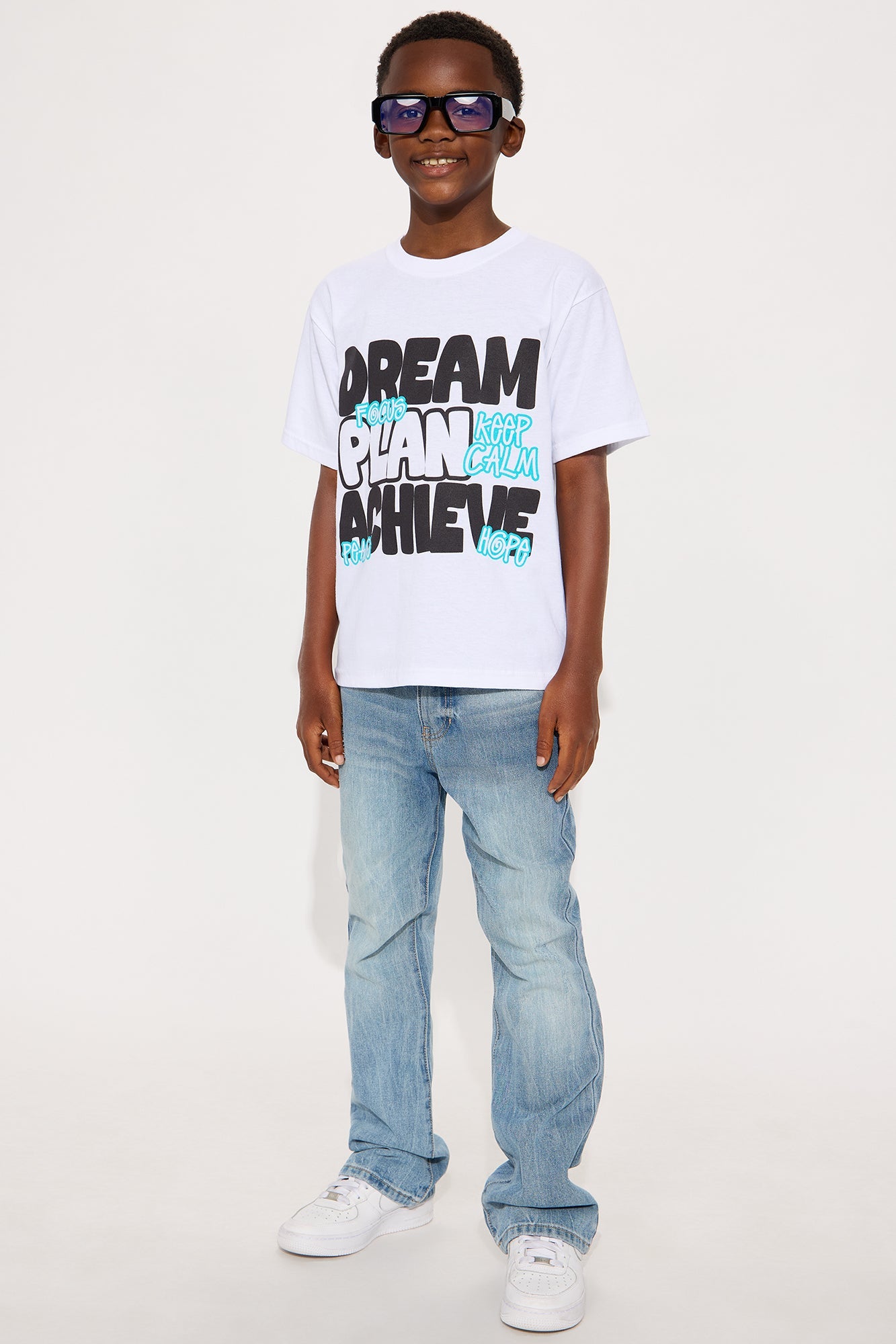 Mini Dream And Achieve Short Sleeve Tee - White/combo