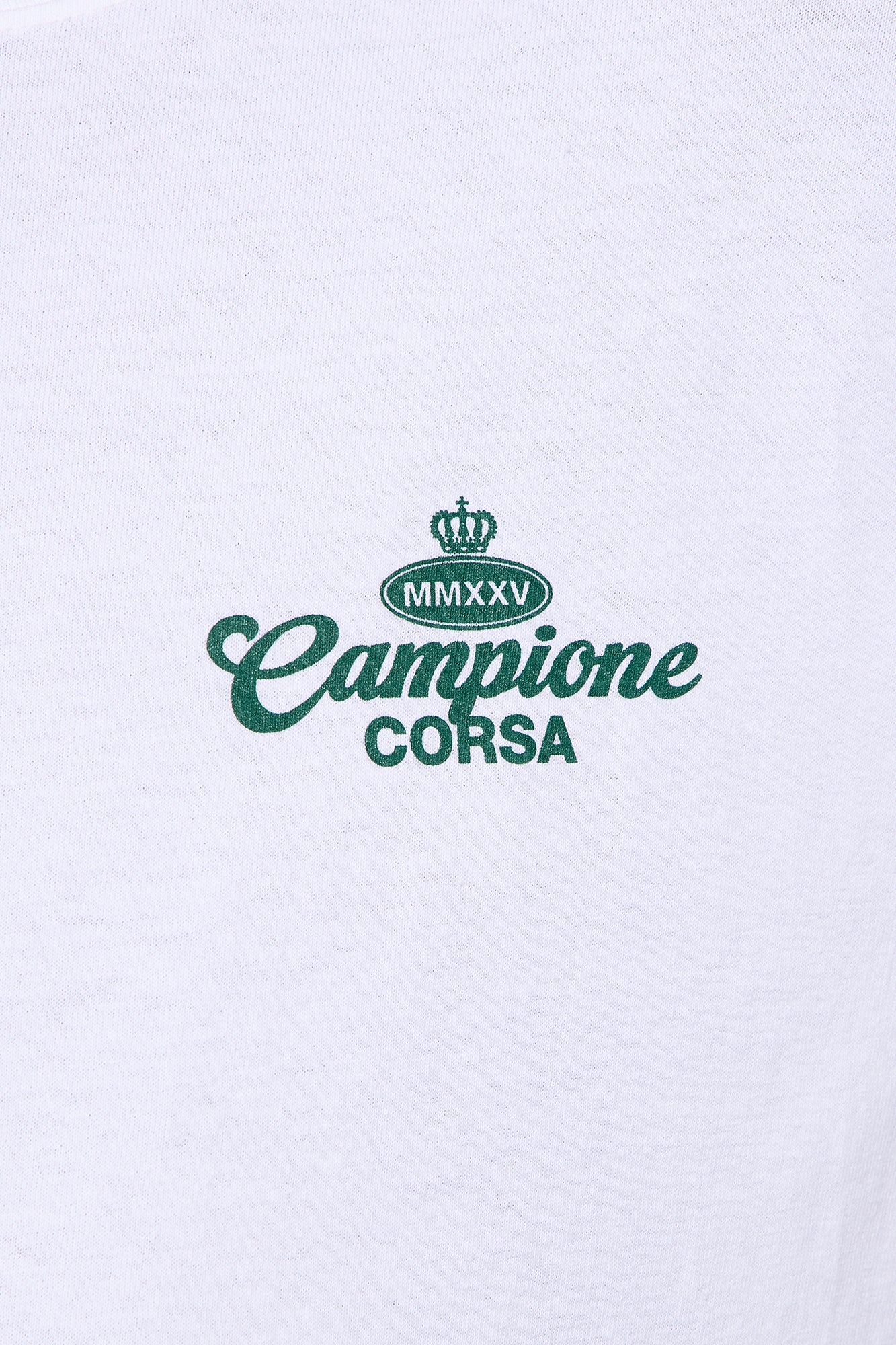 Mini Campione Corsa Short Sleeve Front/Back Tee - White