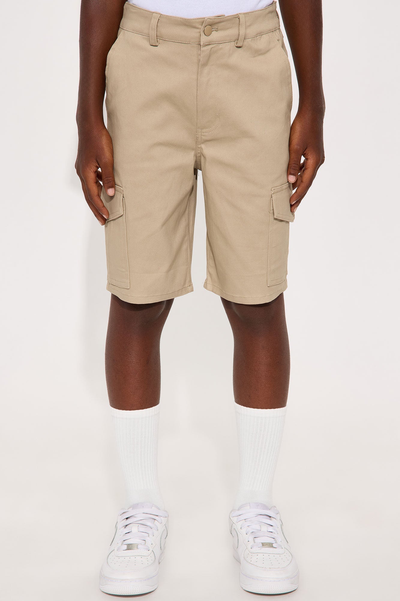 Mini Uniform Cargo Shorts - Khaki