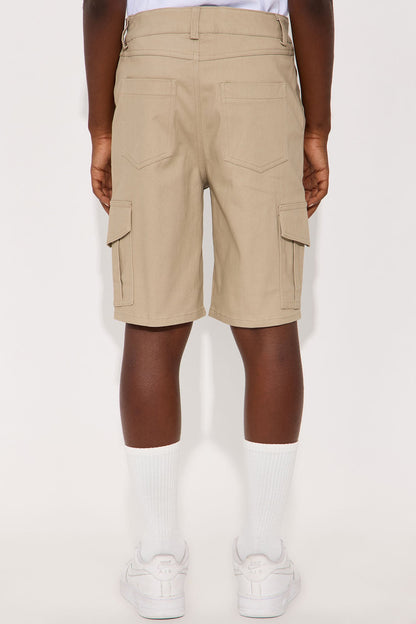 Mini Uniform Cargo Shorts - Khaki