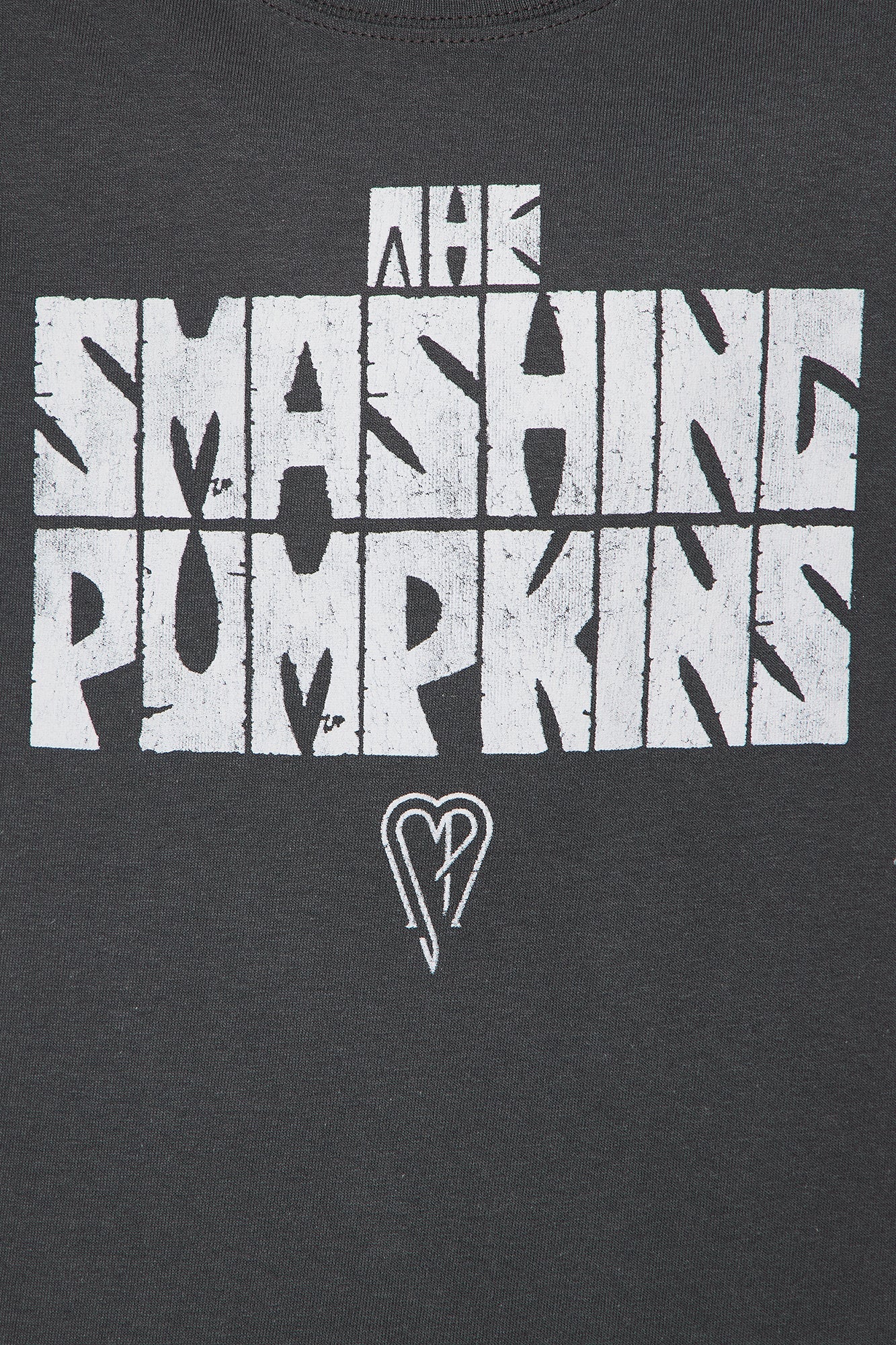 Mini Smashing Pumpkins The World Is A Vampire Short Sleeve Front/Back Tee - Charcoal