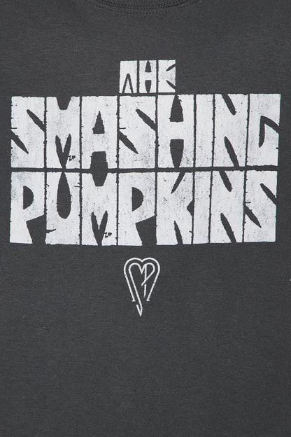 Mini Smashing Pumpkins The World Is A Vampire Short Sleeve Front/Back Tee - Charcoal