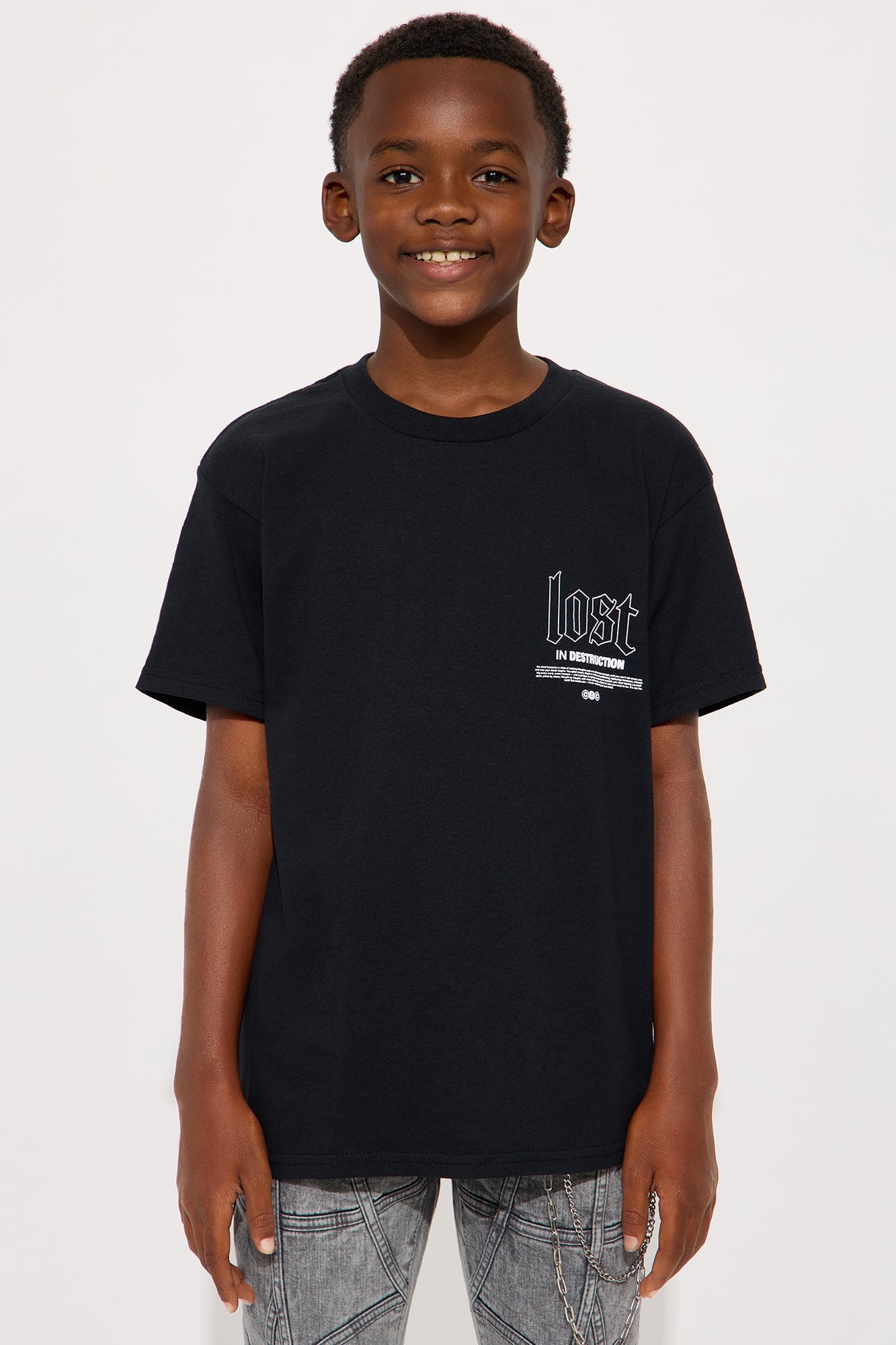 Mini Lost In Destruction Short Sleeve Tee - Black