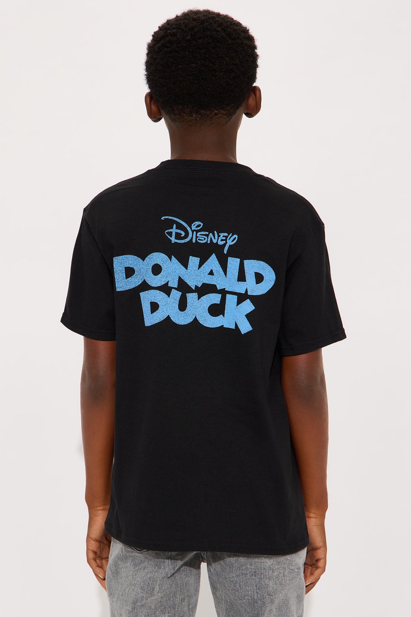 Mini Disney Donald Duck Short Sleeve Front/Back Tee - Black