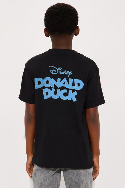 Mini Disney Donald Duck Short Sleeve Front/Back Tee - Black
