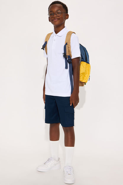 Mini Uniform Cargo Shorts - Navy