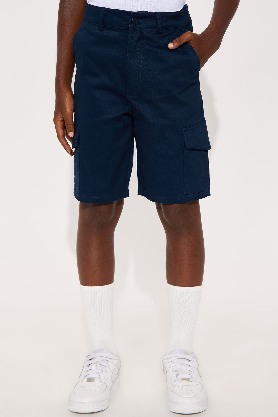 Mini Uniform Cargo Shorts - Navy