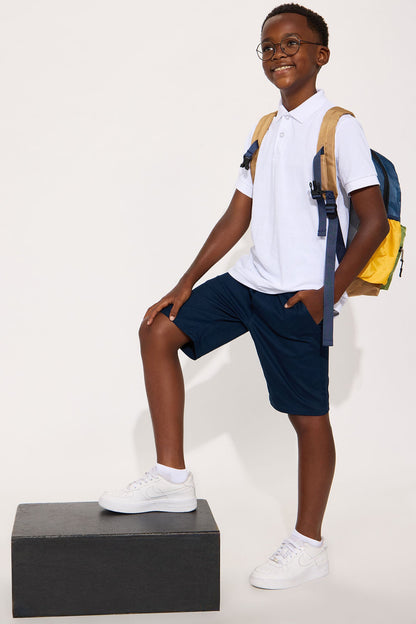 Mini Uniform Twill Shorts - Navy