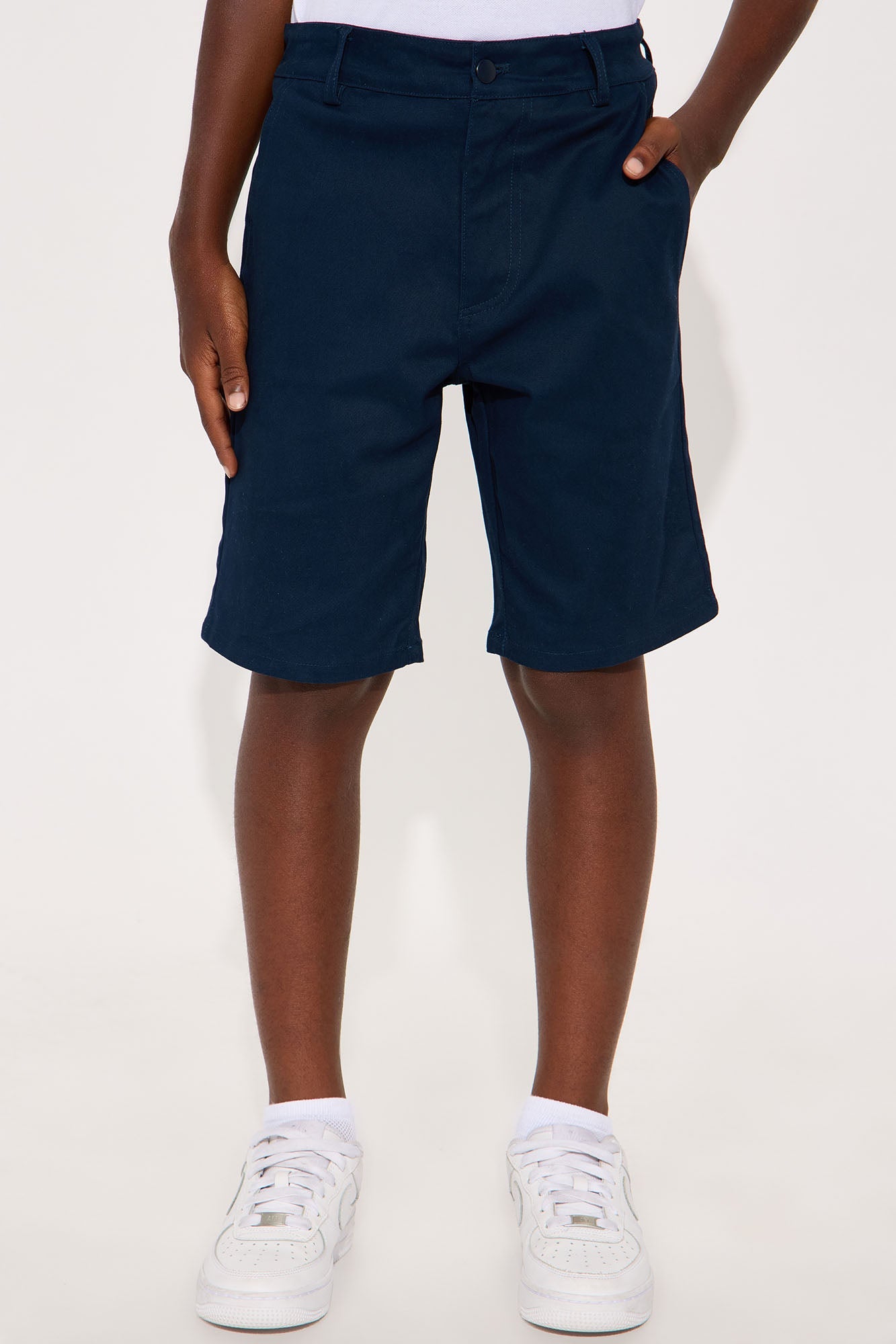 Mini Uniform Twill Shorts - Navy