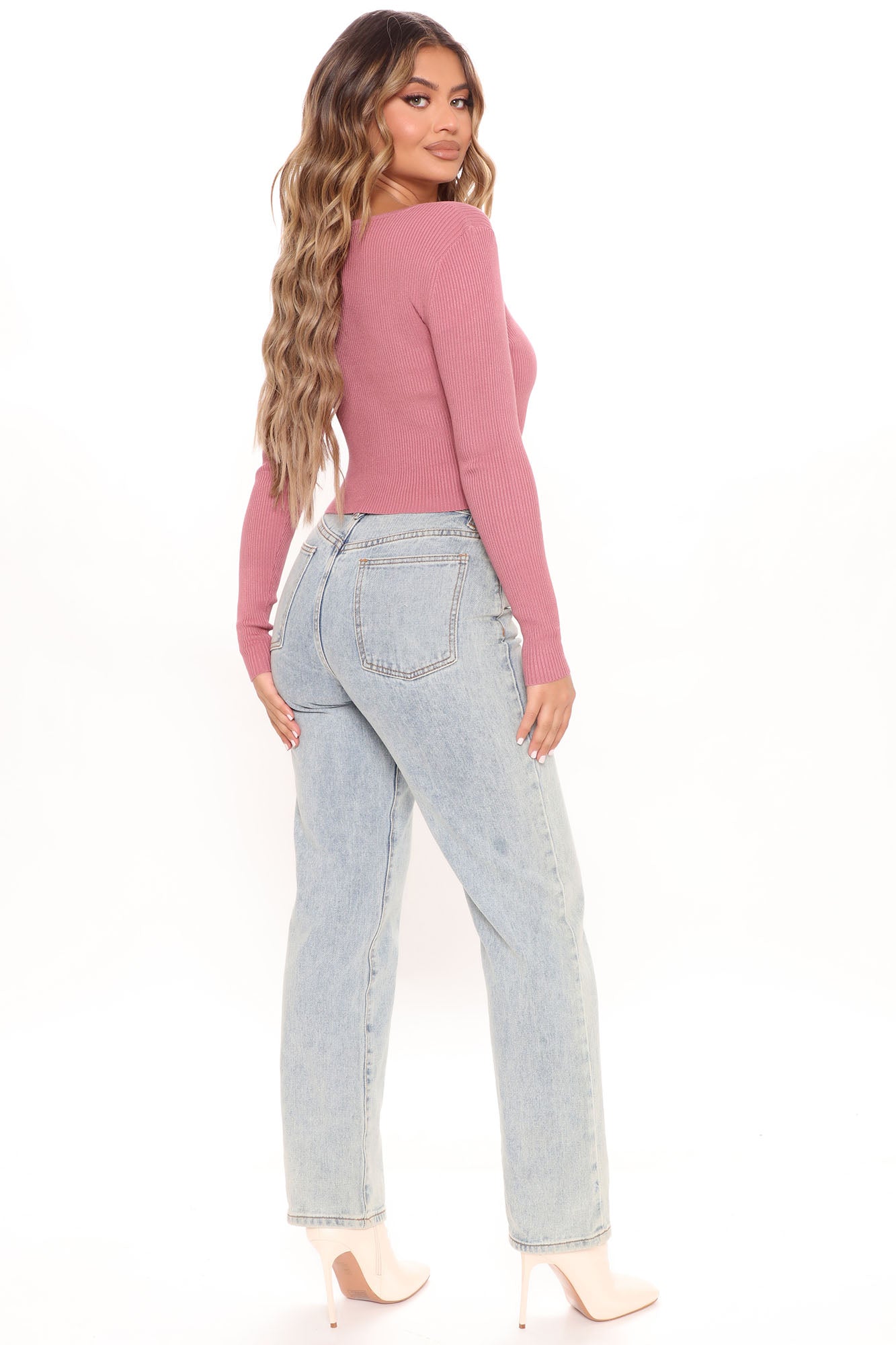 Early Sunsets Sweater Set - Mauve
