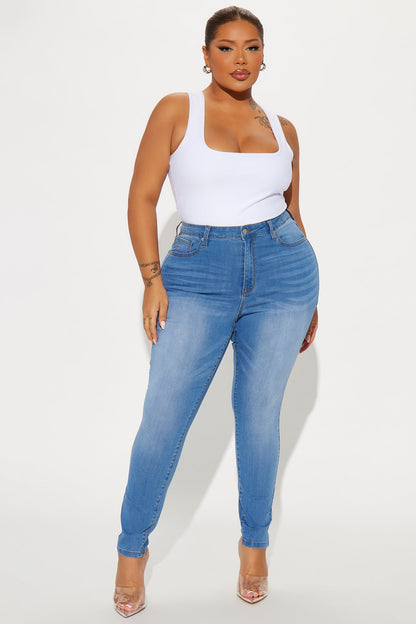 Imani Stretch Skinny Jeans - Medium Wash
