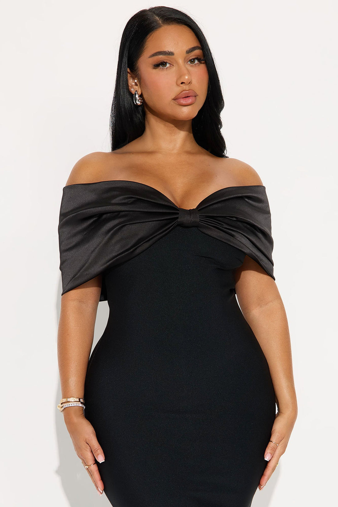 Pretty Privilege Bandage Midi Dress - Black