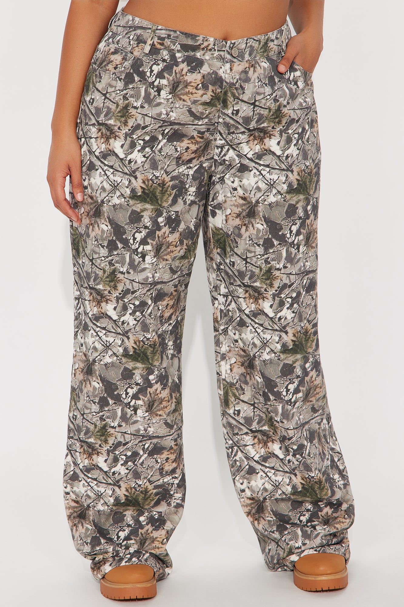 Nowhere To Be Found Camo Wide Leg Pant - Camouflage