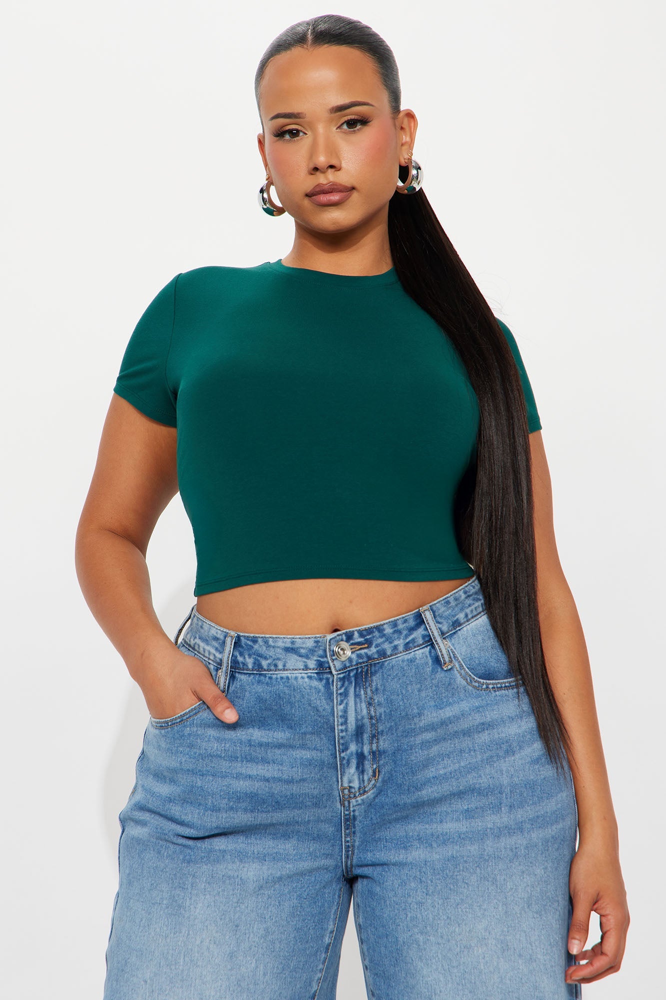 Robin Crop Top - Hunter Green