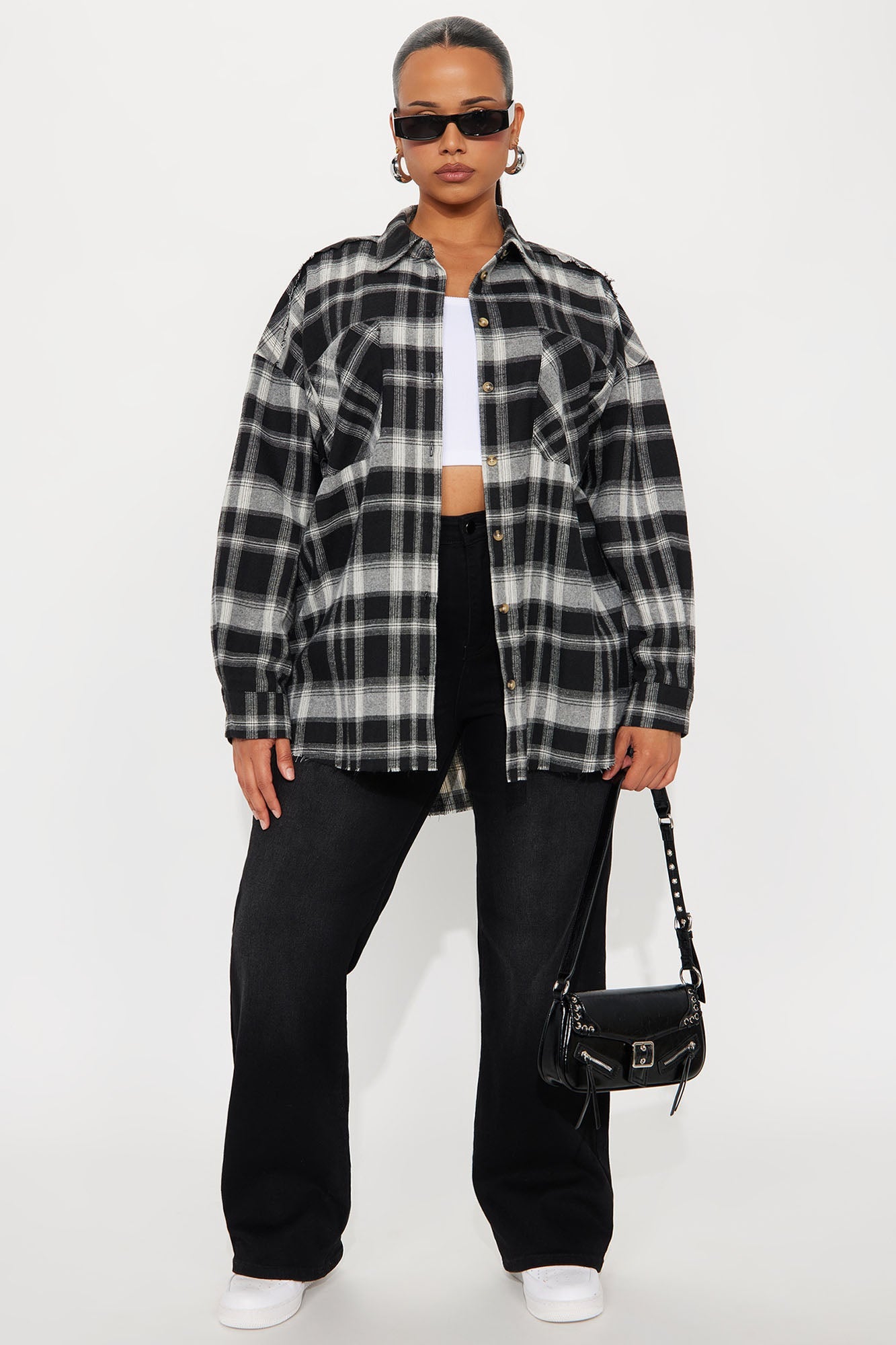 Leilani Plaid Shirt - Black/combo