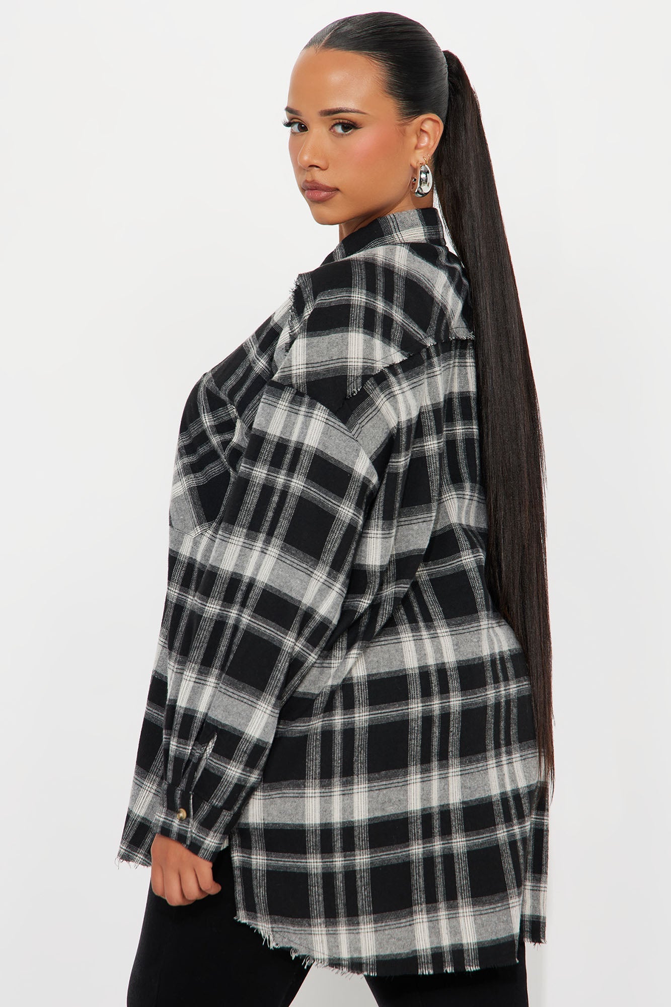 Leilani Plaid Shirt - Black/combo