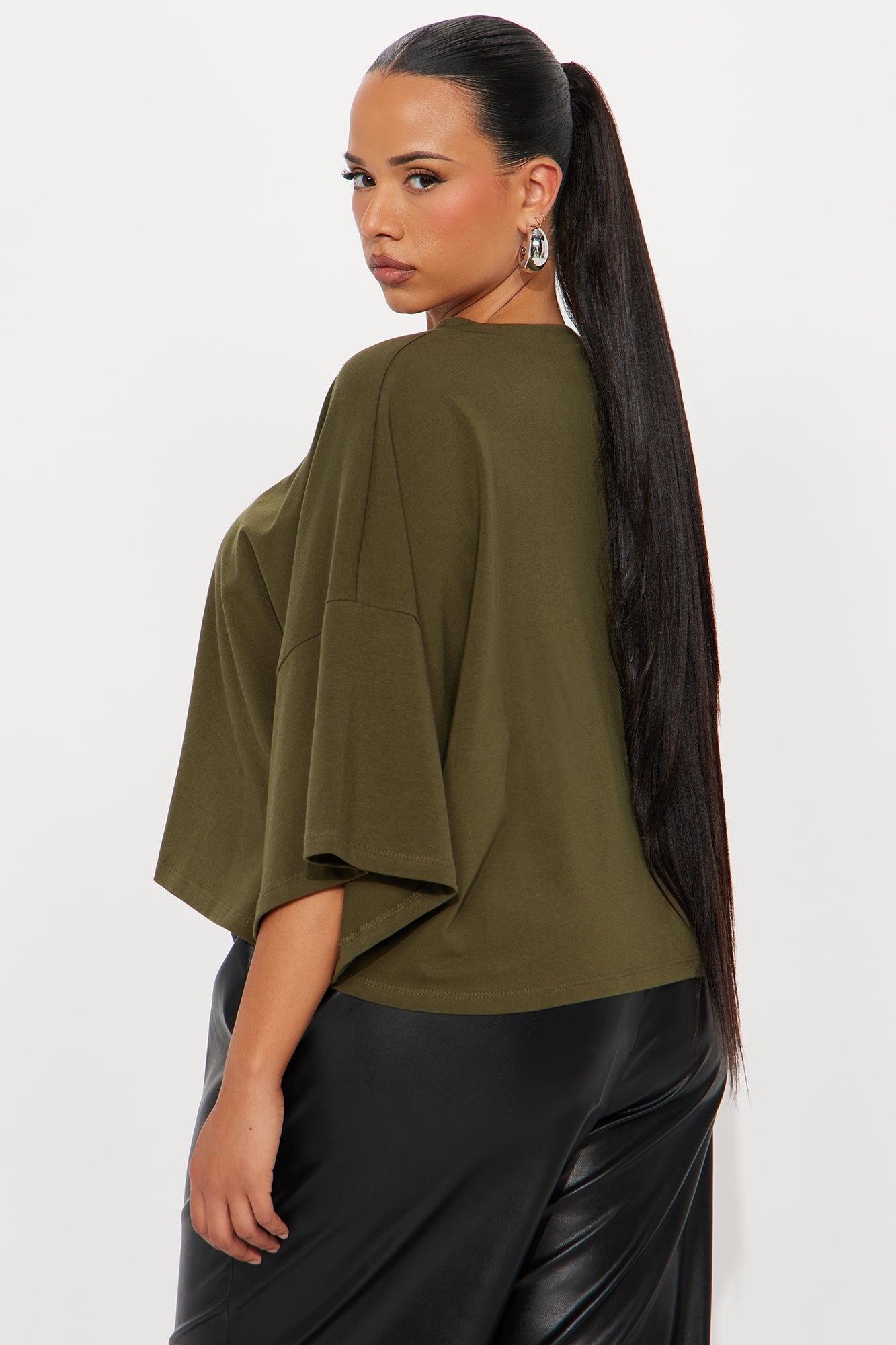 Blakely Boxy Wide Fit Short Sleeve Tshirt - Olive