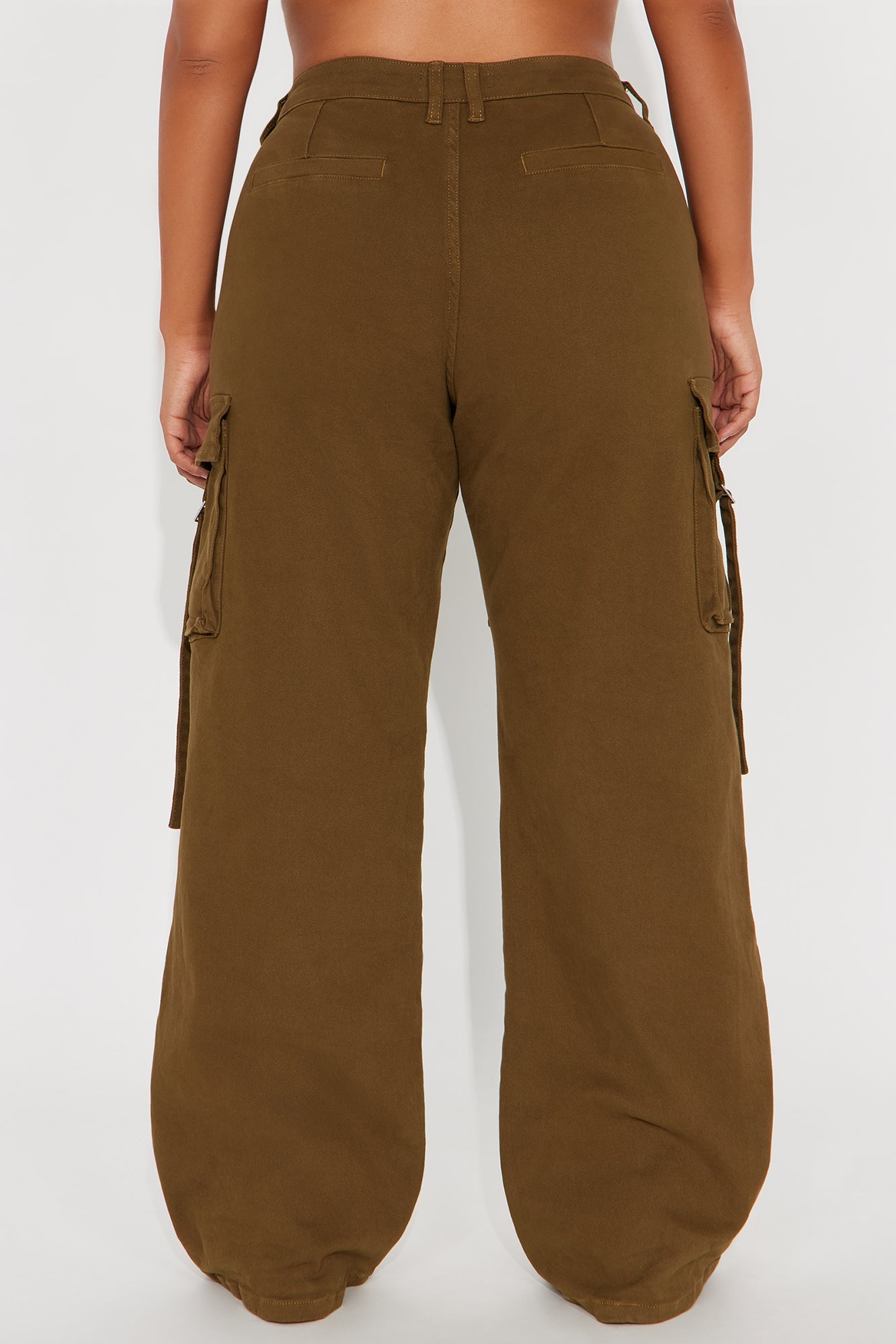Honey Wide Leg Cargo Pant - Dark Olive