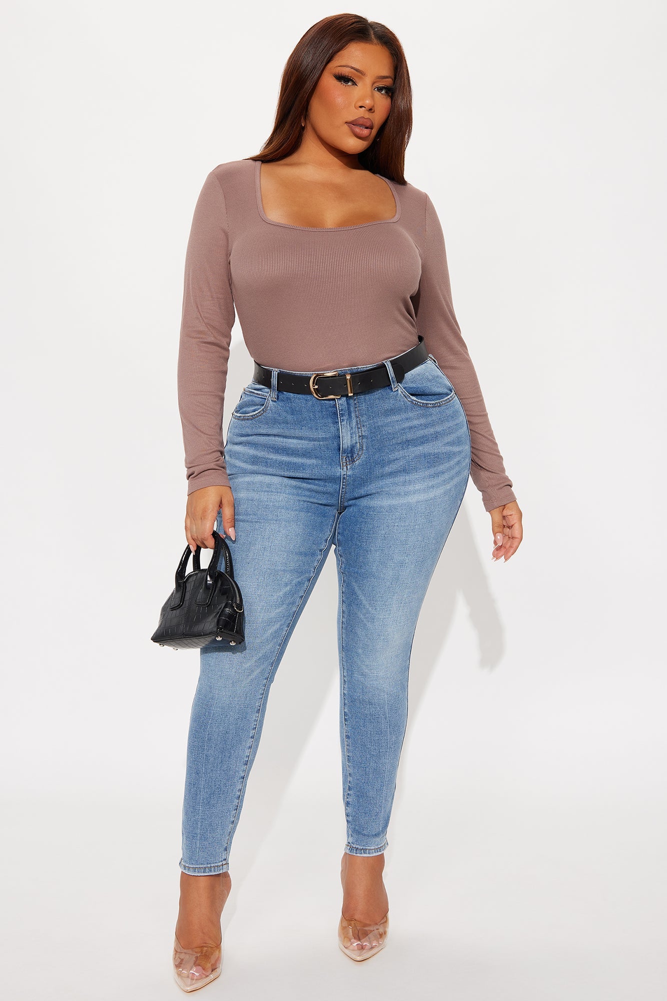 Issa Ribbed Top - Mocha
