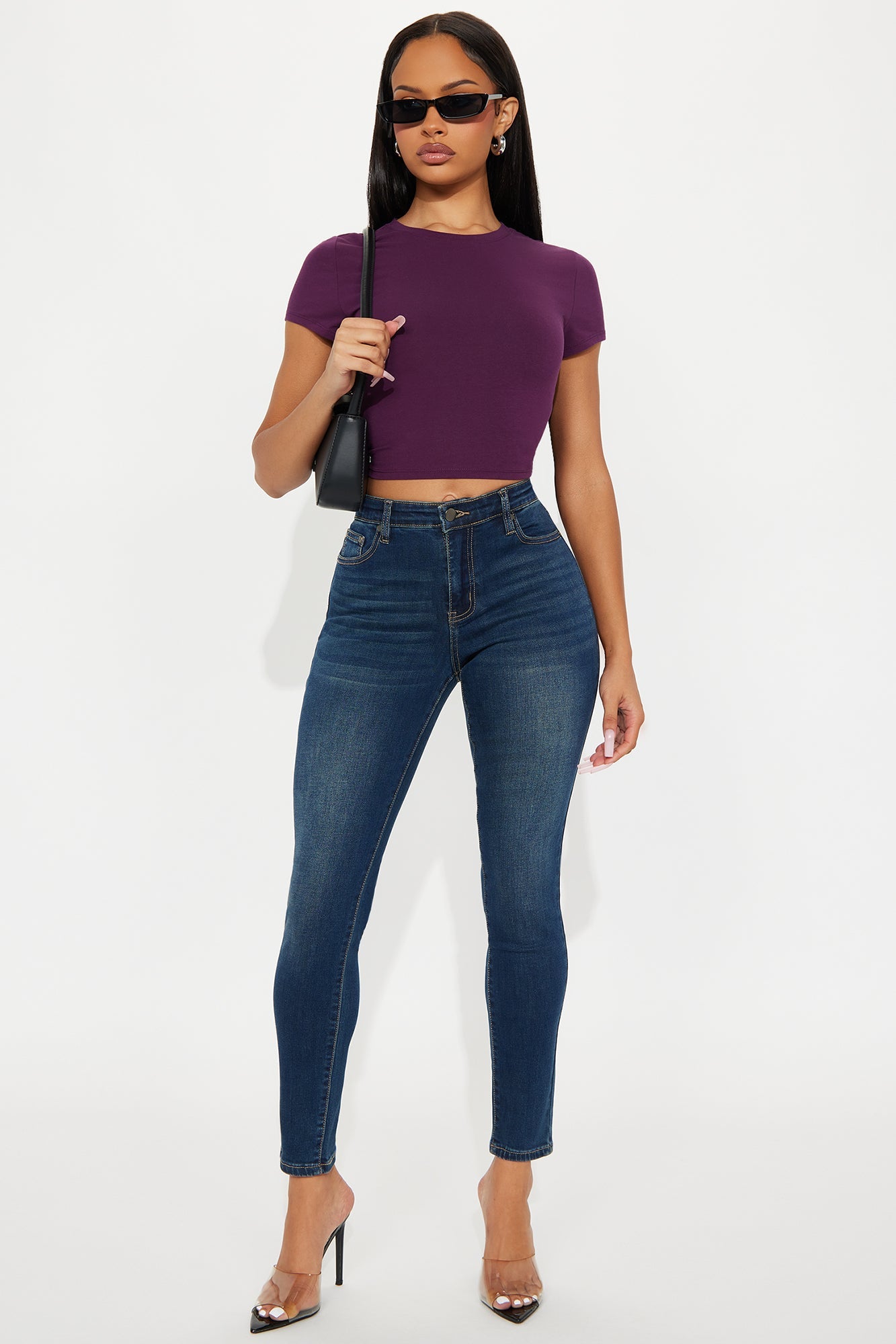 Forever Fitting Mid Rise Skinny Jeans - Dark Wash