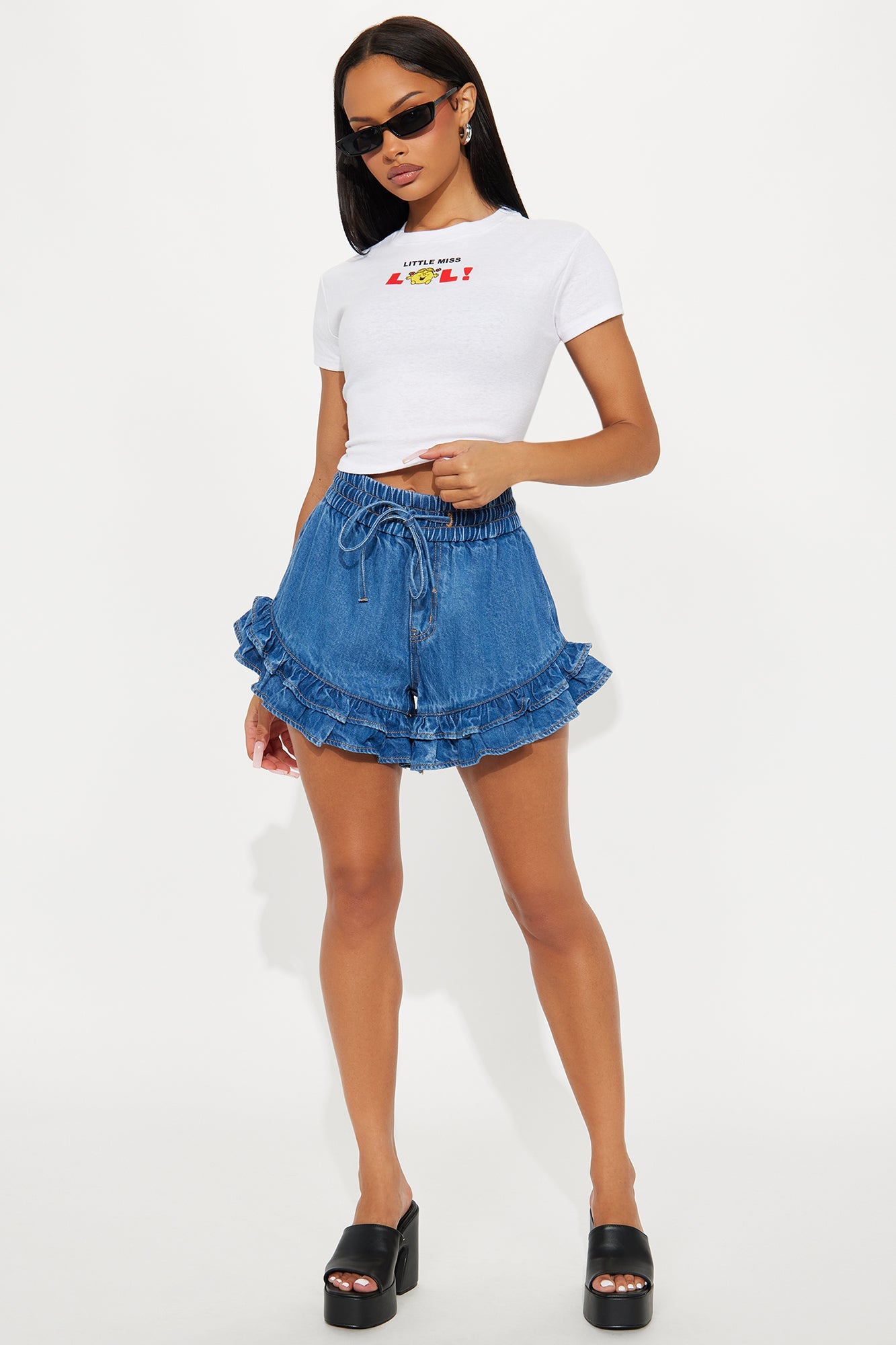 Little Miss Pop LOL Baby Tee - White