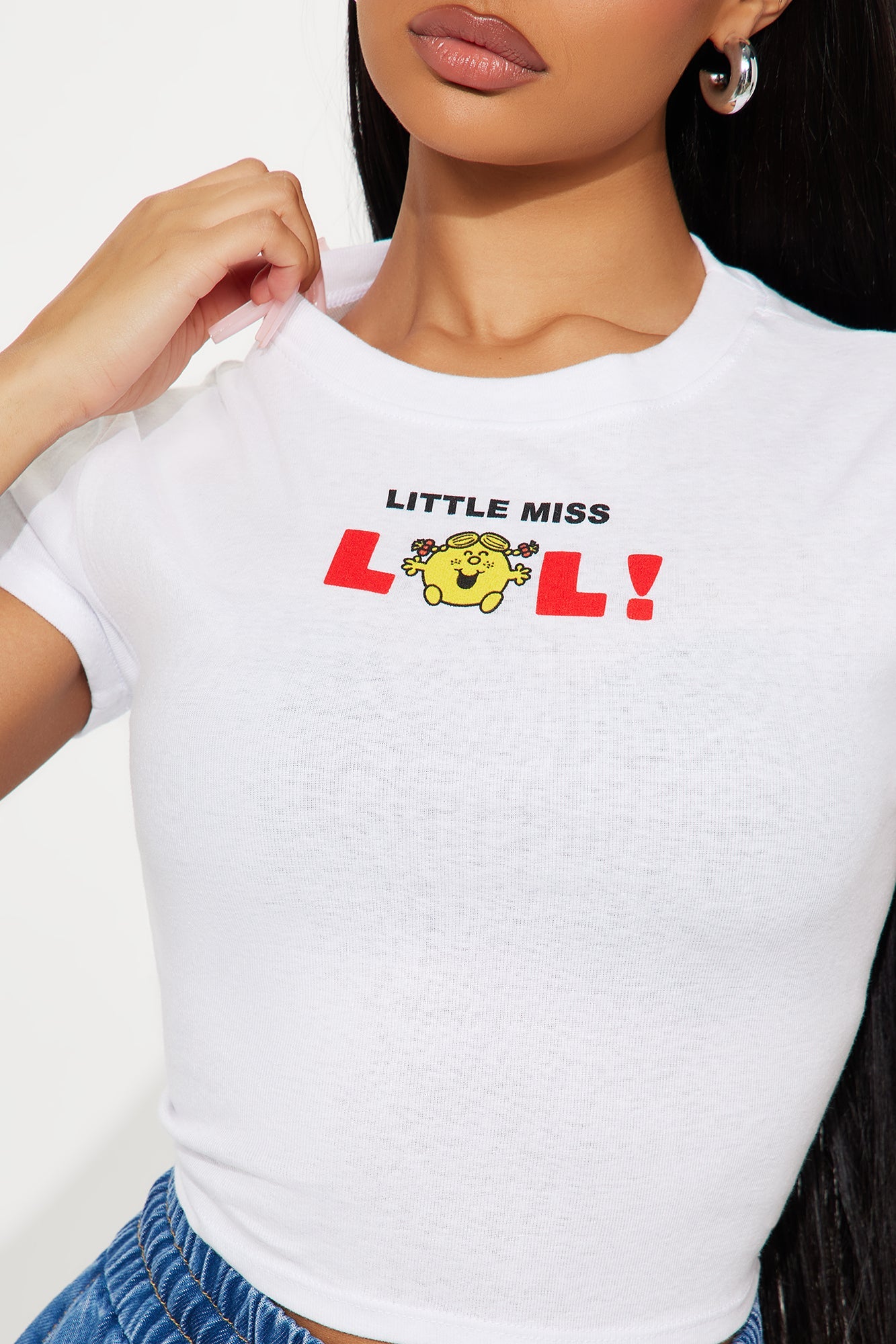 Little Miss Pop LOL Baby Tee - White
