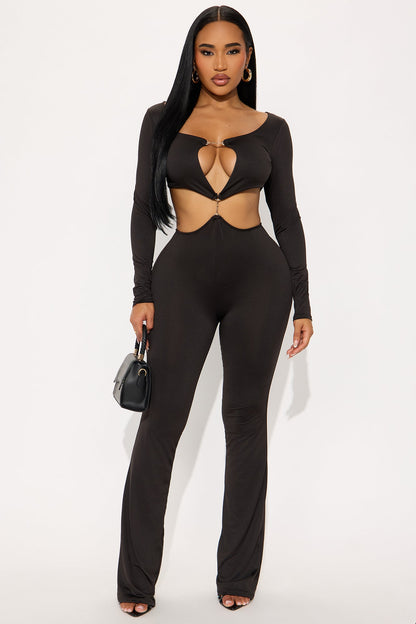 Camille Cut Out Jumpsuit - Black