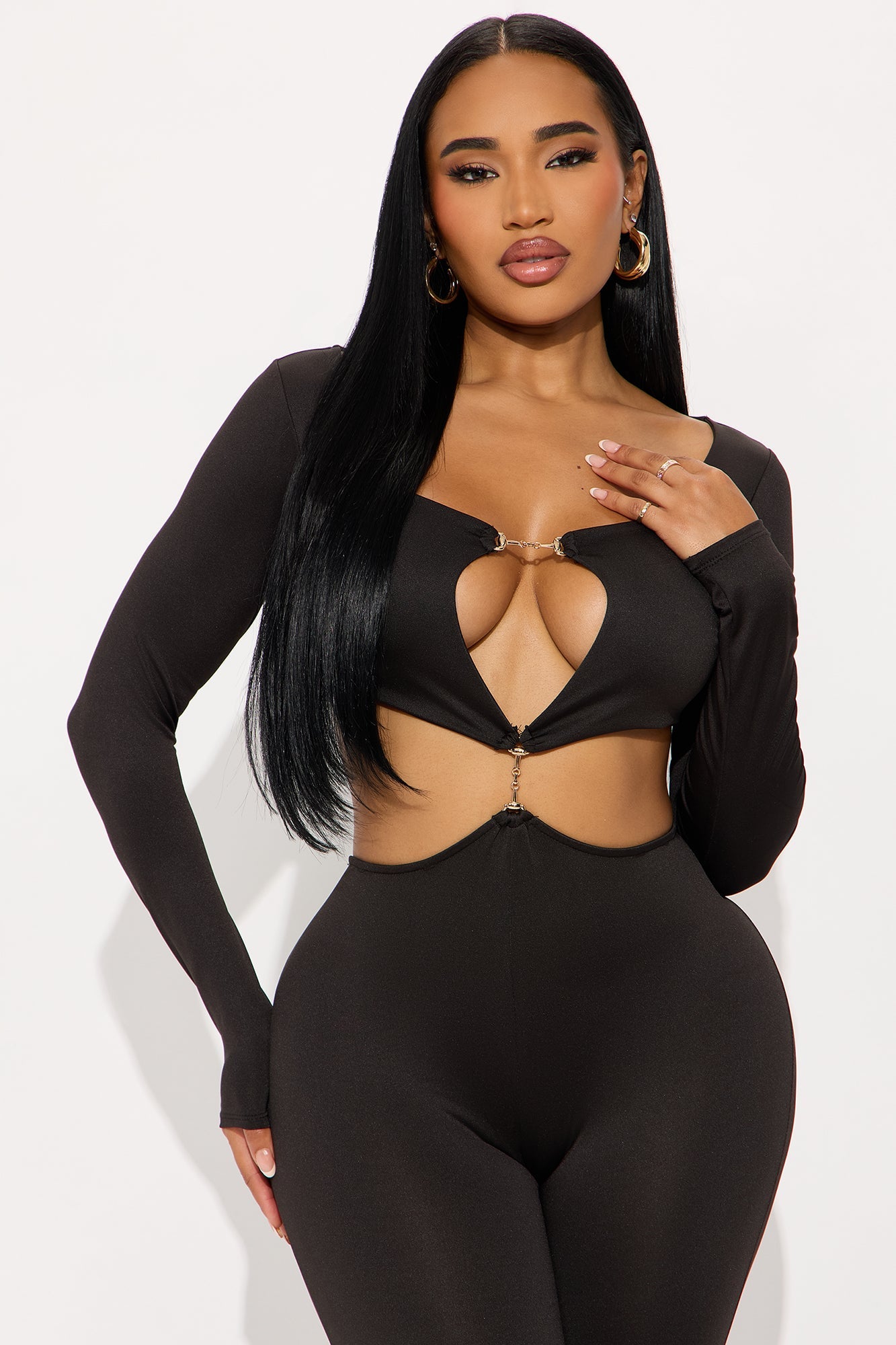 Camille Cut Out Jumpsuit - Black