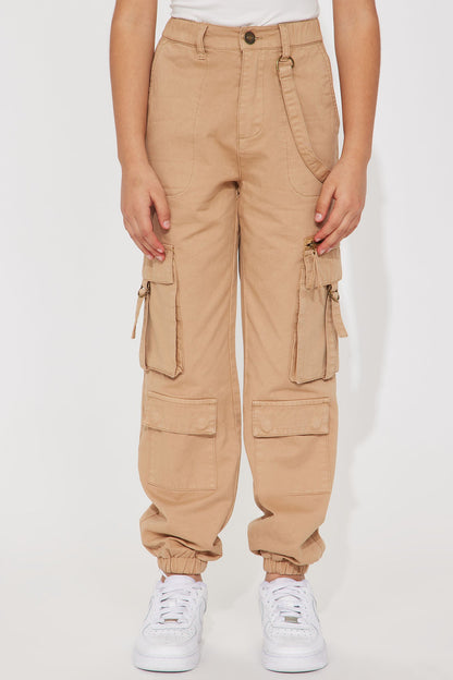 Mini Twill Cargo Pants - Khaki