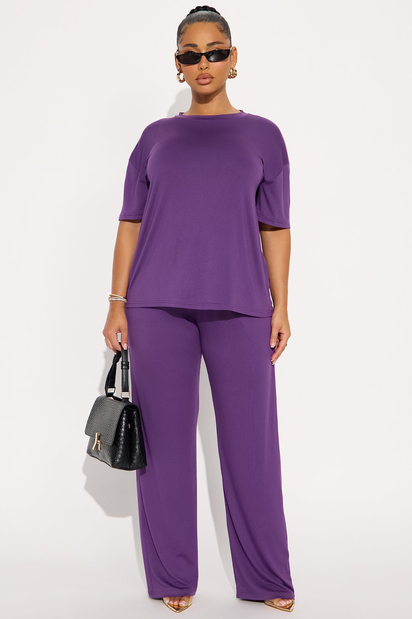 Relax Mood PJ Pant Set - Eggplant