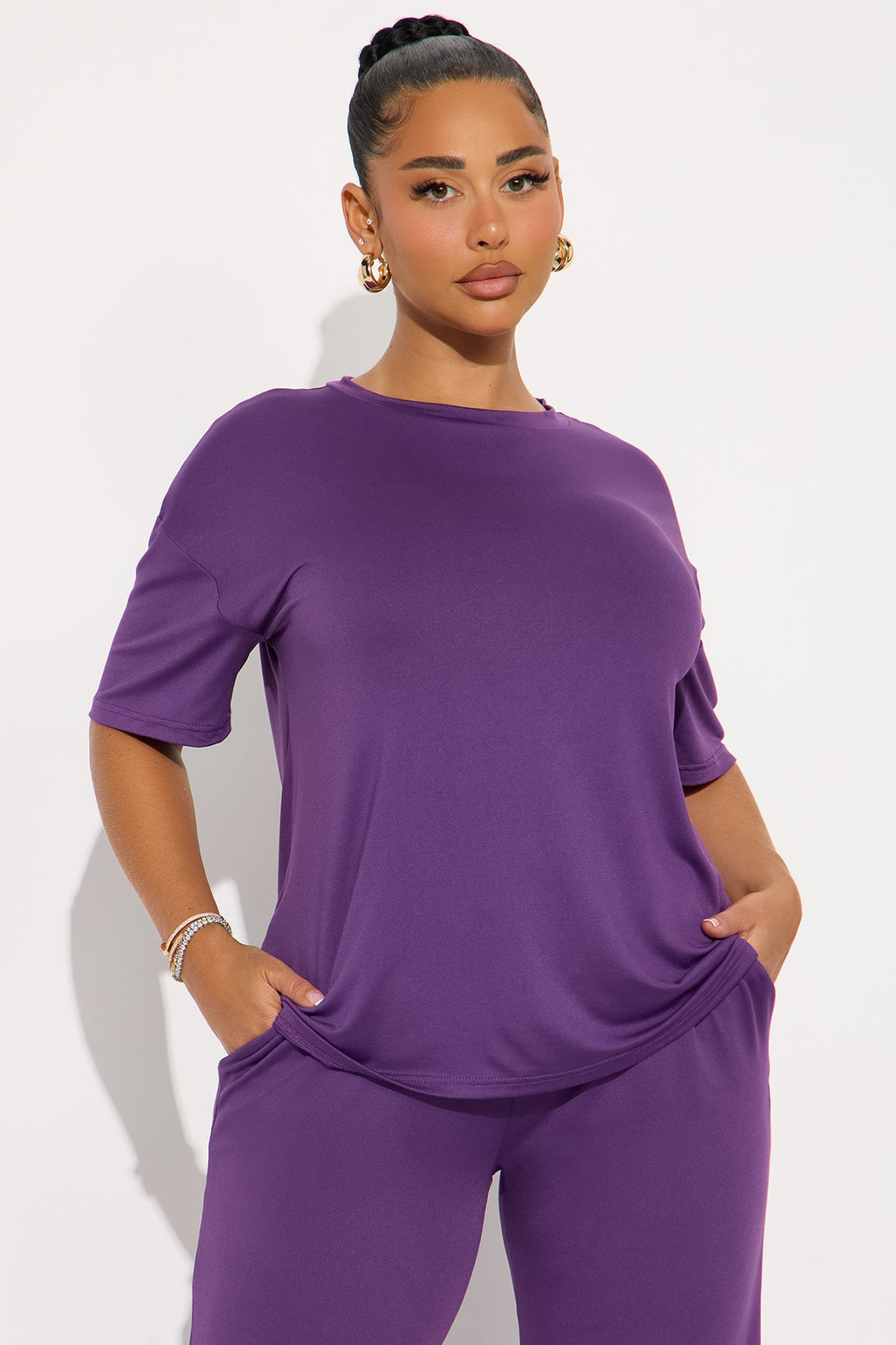Relax Mood PJ Pant Set - Eggplant