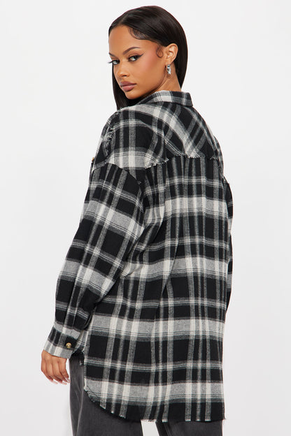 Leilani Plaid Shirt - Black/combo