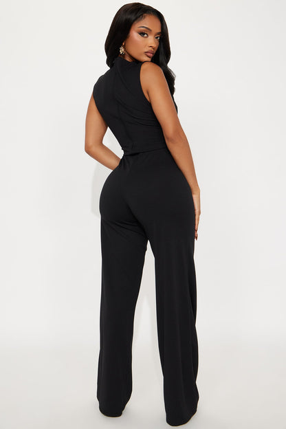 Cielo Wide Leg Jumpsuit - Black