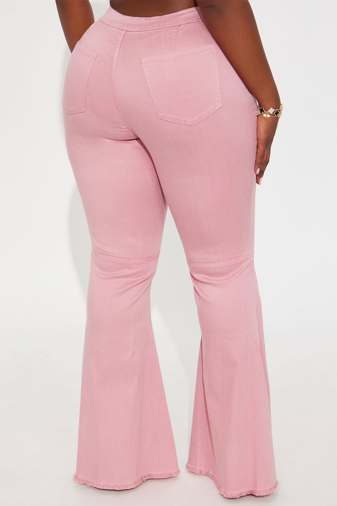Secret Revealed Low Rise Flare Jeans - Mauve