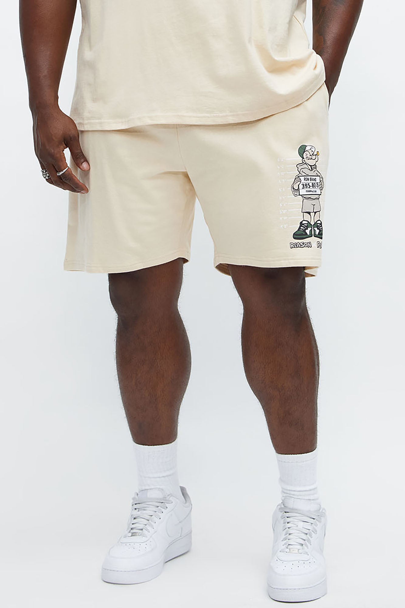 Popeye Wanted Sweatshorts - Tan