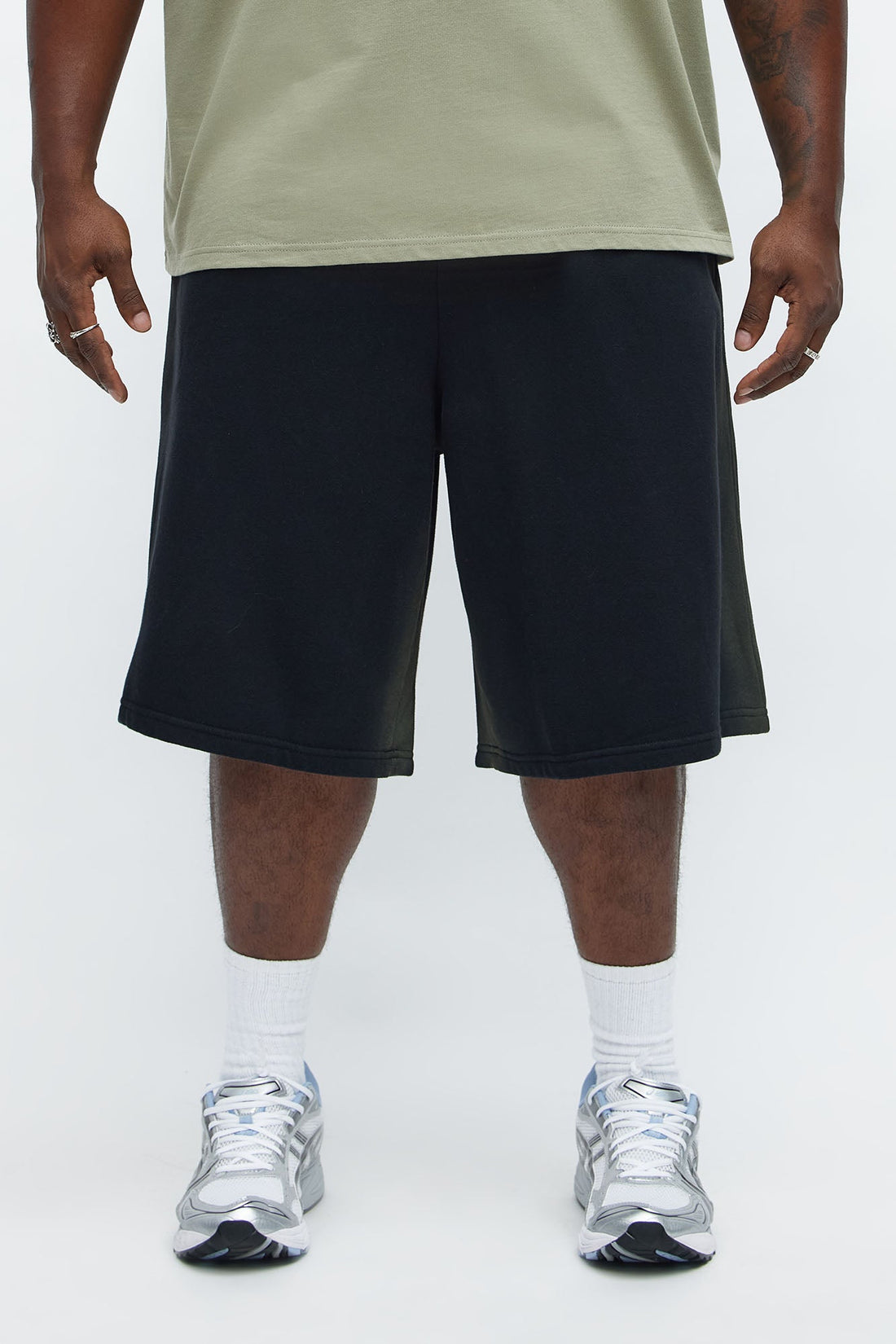 Tyson Baggy Blurred Lines Shorts - Black