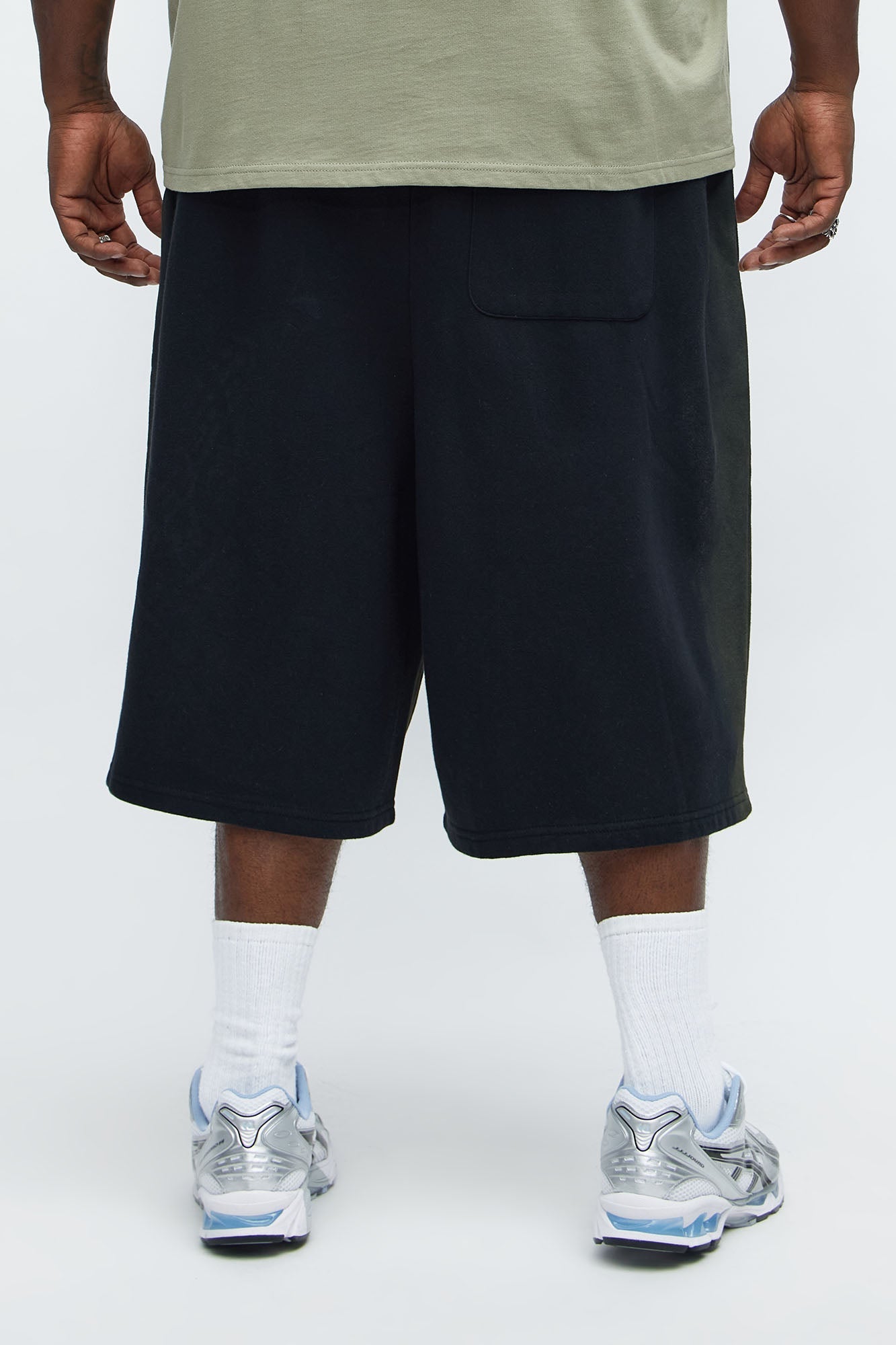 Tyson Baggy Blurred Lines Shorts - Black